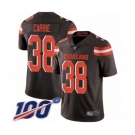 Youth Cleveland Browns #38 T. J. Carrie Brown Team Color Vapor Untouchable Limited Player 100th Season Football Jersey