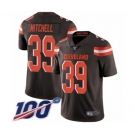 Youth Cleveland Browns #39 Terrance Mitchell Brown Team Color Vapor Untouchable Limited Player 100th Season Football Jersey