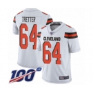 Youth Cleveland Browns #64 JC Tretter White Vapor Untouchable Limited Player 100th Season Football Jersey