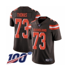 Youth Cleveland Browns #73 Joe Thomas Brown Team Color Vapor Untouchable Limited Player 100th Season Football Jersey