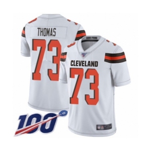 Youth Cleveland Browns #73 Joe Thomas White Vapor Untouchable Limited Player 100th Season Football Jersey
