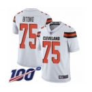 Youth Cleveland Browns #75 Joel Bitonio White Vapor Untouchable Limited Player 100th Season Football Jersey