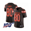 Youth Cleveland Browns #80 Jarvis Landry Brown Team Color Vapor Untouchable Limited Player 100th Season Football Jersey