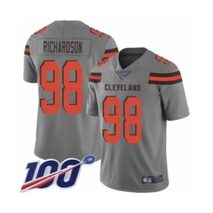 Youth Cleveland Browns #98 Sheldon Richardson Limited Gray Inverted Legend 100th Season Football Jersey
