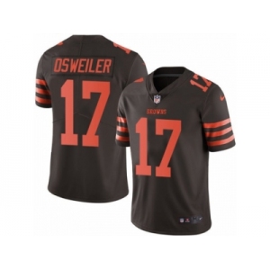 Youth Nike Cleveland Browns #17 Brock Osweiler Limited Brown Rush NFL Jersey