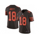 Youth Nike Cleveland Browns #18 Kenny Britt Limited Brown Rush NFL Jersey