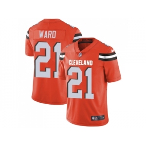 Youth Nike Cleveland Browns #21 Denzel Ward Orange Alternate Stitched NFL Vapor Untouchable Limited Jersey
