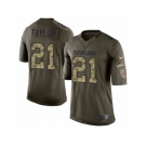 Youth Nike Cleveland Browns #21 Jamar Taylor Limited Green Salute to Service NFL Jersey