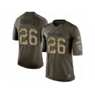 Youth Nike Cleveland Browns #26 Derrick Kindred Elite Green Salute to Service NFL Jersey