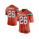Youth Nike Cleveland Browns #26 Derrick Kindred Game Orange Alternate NFL Jersey