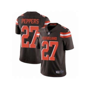 Youth Nike Cleveland Browns #27 Jabrill Peppers Vapor Untouchable Limited Brown Team Color NFL Jersey