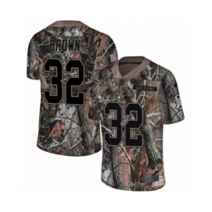 Youth Nike Cleveland Browns #32 Jim Brown Limited Camo Rush Realtree NFL Jersey