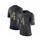 Youth Nike Cleveland Browns #4 Britton Colquitt Limited Black 2016 Salute to Service NFL Jersey