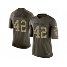 Youth Nike Cleveland Browns #42 Malcolm Johnson Limited Green Salute to Service NFL Jersey
