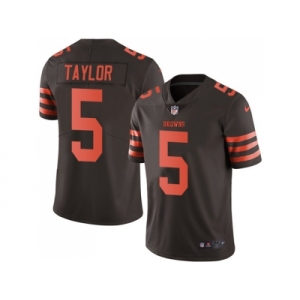 Youth Nike Cleveland Browns #5 Tyrod Taylor Brown Stitched NFL Limited Rush Jersey