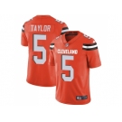 Youth Nike Cleveland Browns #5 Tyrod Taylor Orange Alternate Stitched NFL Vapor Untouchable Limited Jersey