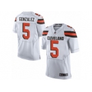 Youth Nike Cleveland Browns #5 Zane Gonzalez Limited White NFL Jersey