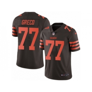 Youth Nike Cleveland Browns #77 John Greco Limited Brown Rush NFL Jersey