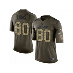 Youth Nike Cleveland Browns #80 Ricardo Louis Limited Green Salute to Service NFL Jersey