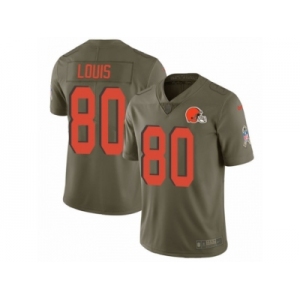 Youth Nike Cleveland Browns #80 Ricardo Louis Limited Olive 2017 Salute to Service NFL Jersey