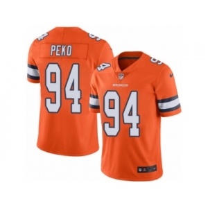 Youth Nike Cleveland Browns #94 Domata Peko Limited Orange Rush NFL Jersey