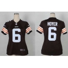 nike women nfl jerseys cleveland browns #6 hoyer brown[nike]