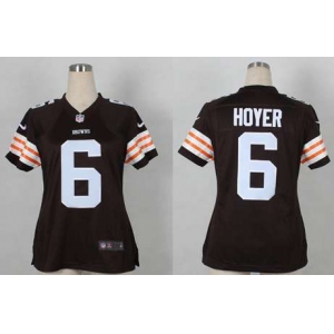 nike women nfl jerseys cleveland browns #6 hoyer brown[nike]