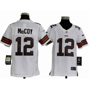 nike youth nfl jerseys cleveland browns #12 mccoy white[nike]
