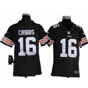 nike youth nfl jerseys cleveland browns #16 joshua cribbs brown[nike]