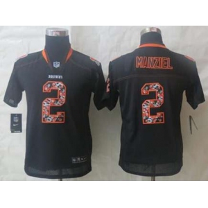 nike youth nfl jerseys cleveland browns #2 manziel black[Elite united sideline]