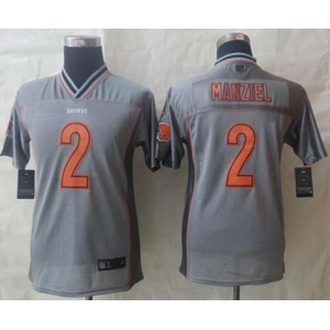 nike youth nfl jerseys cleveland browns #2 manziel grey[Elite vapor]