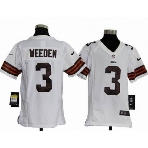 nike youth nfl jerseys cleveland browns #3 weeden white[nike]