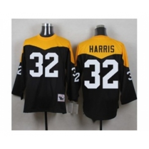 Mitchell And Ness 1967 Pittsburgh Steelers #32 Franco Harris Black Yelllow Throwback Mens Stitched NFL Jersey