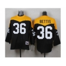 Mitchell And Ness 1967 Pittsburgh Steelers #36 Jerome Bettis Black Yelllow Throwback Mens Stitched NFL Jersey