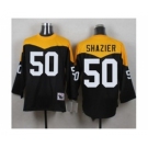 Mitchell And Ness 1967 Pittsburgh Steelers #50 Ryan Shazier Black Yelllow Throwback Mens Stitched NFL Jersey