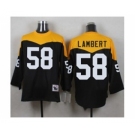 Mitchell And Ness 1967 Pittsburgh Steelers #58 Jack Lambert Black Yelllow Throwback Mens Stitched NFL Jersey