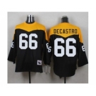 Mitchell And Ness 1967 Pittsburgh Steelers #66 David DeCastro Black Yelllow Throwback Mens Stitched NFL Jersey