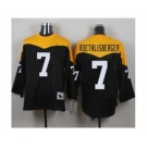 Mitchell And Ness 1967 Pittsburgh Steelers #7 Ben Roethlisberger Black Yelllow Throwback Mens Stitched NFL Jersey