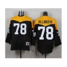 Mitchell And Ness 1967 Pittsburgh Steelers #78 Alejandro Villanueva Black Yelllow Throwback Mens Stitched NFL Jersey