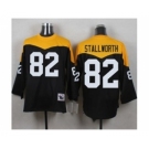 Mitchell And Ness 1967 Pittsburgh Steelers #82 John Stallworth Black Yelllow Throwback Mens Stitched NFL Jersey