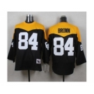 Mitchell And Ness 1967 Pittsburgh Steelers #84 Antonio Brown Black Yelllow Throwback Mens Stitched NFL Jersey