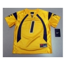 NCAA Nike West Virginia Mountaineers #1 Tavon Austin gold