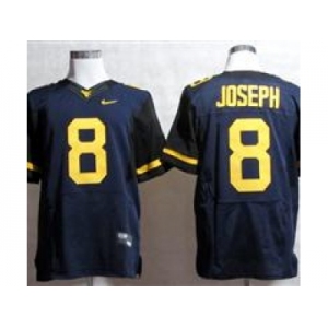 NCAA Virginia Mountaineers #8 Karl Joseph blue Jerseys(Elite)