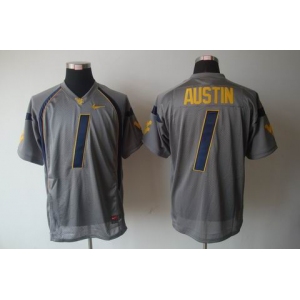 NCAA West Virginia Mountaineers #1Tavon Austin Grey