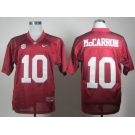 ncaa alabama crimson tide #10 mccarron red