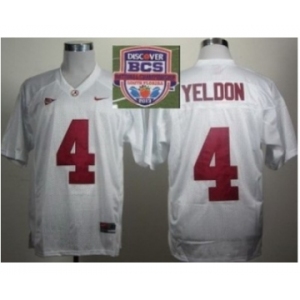 ncaa alabama crimson tide #4 yeldon white[2013 bcs]