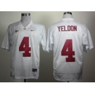 ncaa alabama crimson tide #4 yeldon white