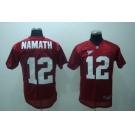 ncaa (alabama crimson)#12 namath red