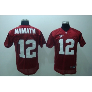 ncaa (alabama crimson)#12 namath red