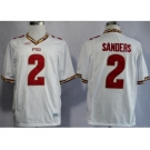 ncaa florida state seminoles #2 sanders white[fsu]
